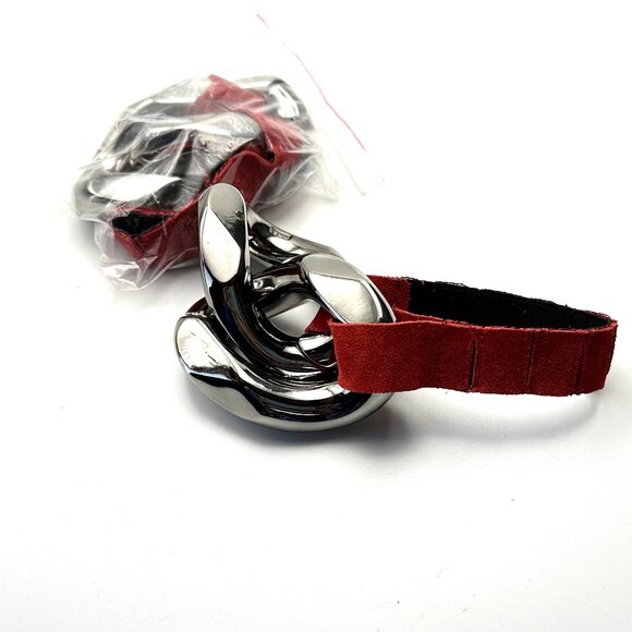 Justin Reese Red Suede Chunky Sole Boots—UK 7/US 9/EU 40—Removable Buckles—NWOT - Picture 6 of 10